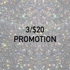 3/$20 promotion